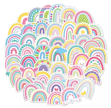 50 Sticker Regenbogen