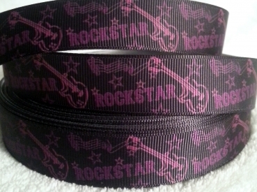 Ripsband 22mm Rockstar pink
