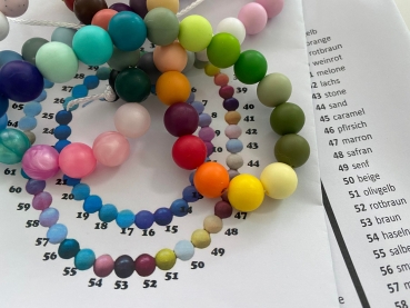 Farbkette 12mm Perlen