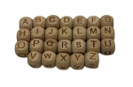 Buchstabenwürfel  Naturholz 10mm nach Wahl - Stückpreis