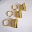 Bänderklemmen für Schlüsselanhänger 25mm  gold