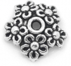 10 Perlenkappen Blume 11mm