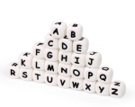 Silikon Buchstabenwürfel 12mm nach Wahl - Stückpreis
