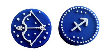 Sternzeichen Schütze Motivperle auch ideal für Kugelschreiber und Schlüsselanhänger blau/beige