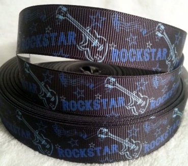 Ripsband 22mm Rockstar blau