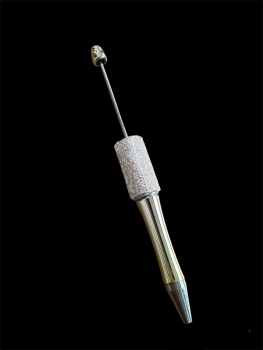 Kugelschreiber mit Blingbling Delux Fabverlauch gold-pfirsich