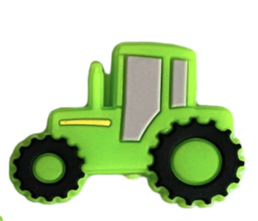 Traktor grün Motivperle Silikon
