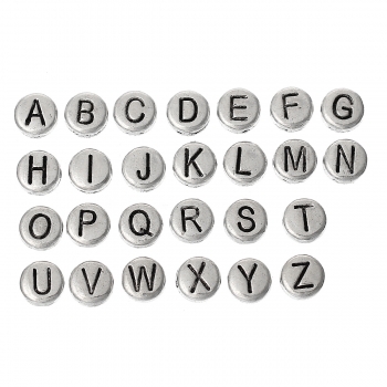 Metallbuchstaben Einzelbuchstaben nach Wahl 7mm silber