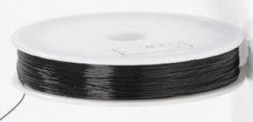 Schmuckdraht Edelstahl Nylon ummantelt 0.45mm 100 Meter schwarz