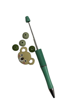 Kugelschreiberset zum selber basteln Koalakopf grün/beige