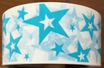 Klebeband für Pakete 66 Meter 5cm breit Sterne blau (Eigendesign)