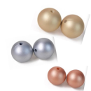 Silikonperlen mit Schimmer  Perlen 15mm gold, silber, rosegold